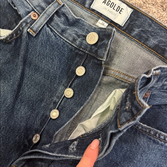Agolde Dark Blue 90’s pinch Straight Jeans - Picture 3 of 6